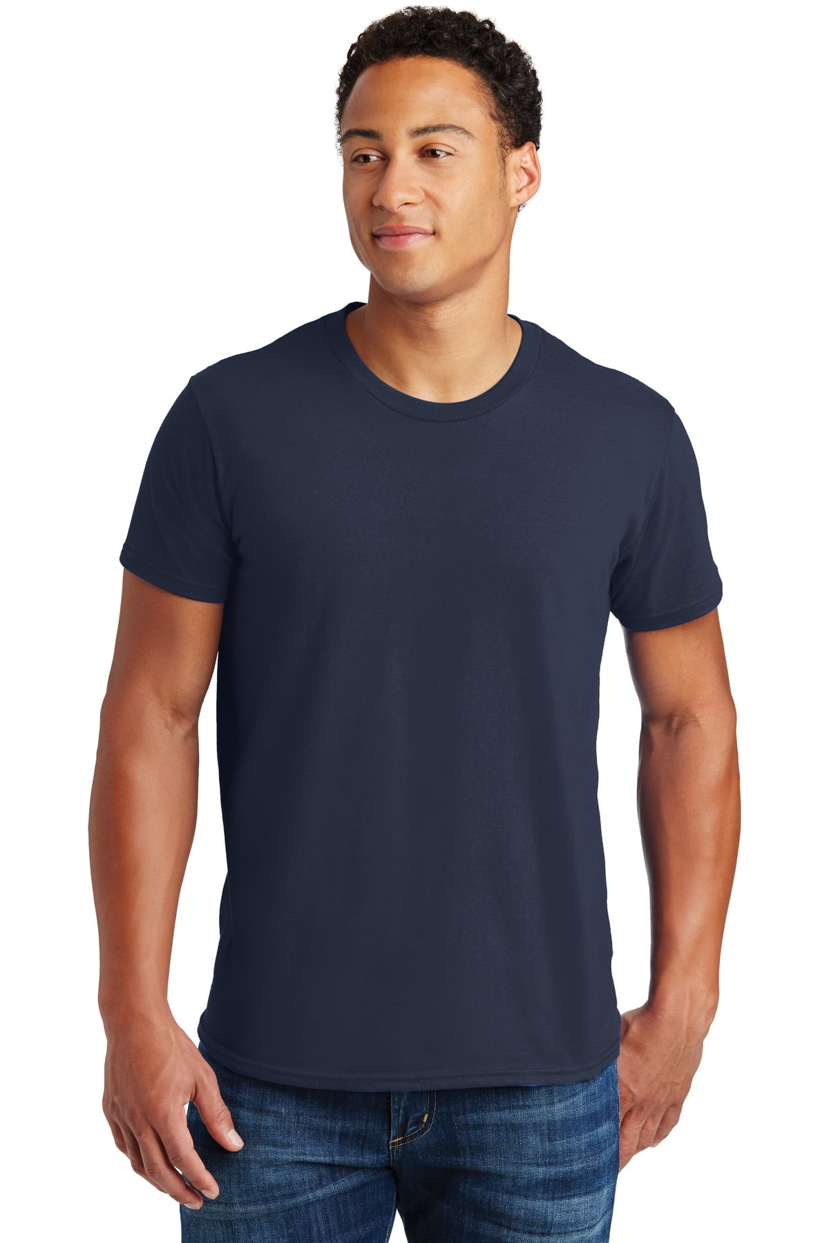 Hanes - Perfect-T T-Shirt - 4980, Navy, XL, Pack Of 2, Hanes Mens T ...