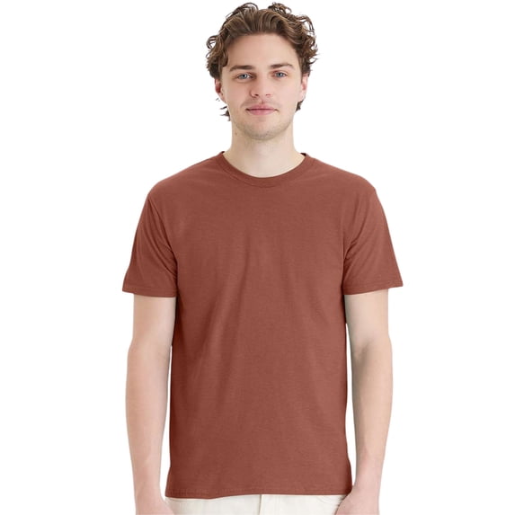 Hanes Perfect-T T-Shirt Short Sleeve Crewneck Tee Shirts for Men (Canyon Rock Brown, 2XL)