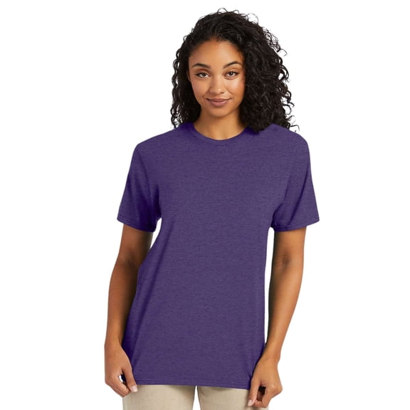 Hanes Perfect-T T-Shirt Short Sleeve Crewneck Tee Shirts for Men (Grape Smash Heather, L)