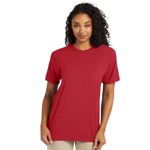 Hanes Perfect-T T-Shirt Short Sleeve Crewneck Tee Shirts for Men (Heather Red, S)