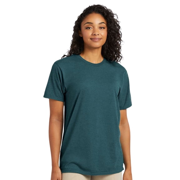 Hanes Perfect-T T-Shirt Short Sleeve Crewneck Tee Shirts for Men (Jade Pine Heather, M)