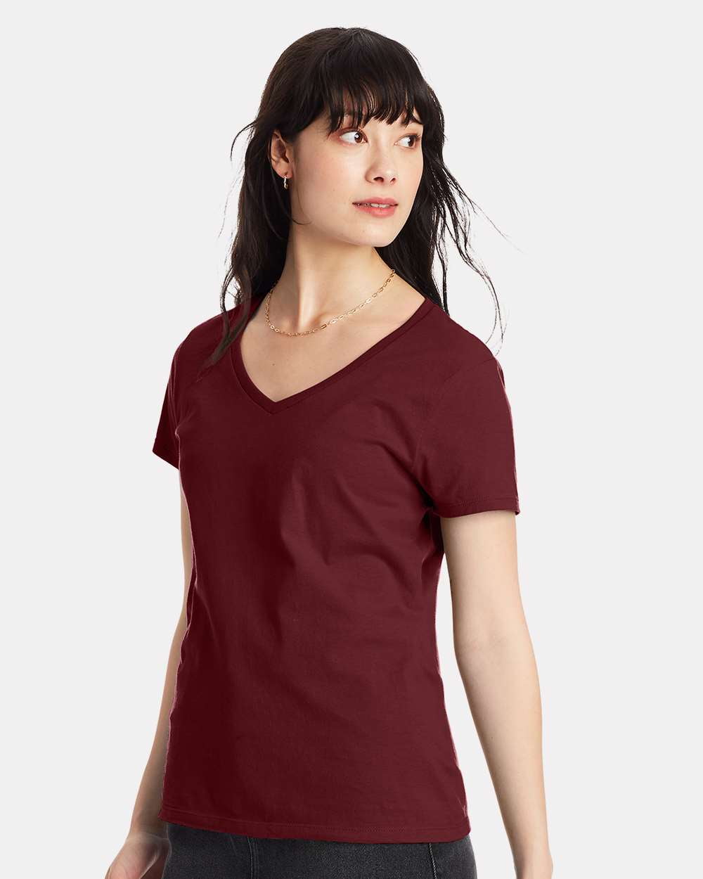 Hanes Perfect-T Women V-Neck T-Shirt - Walmart.com
