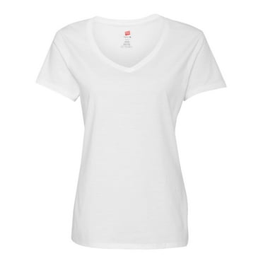 Hanes Nano-T® Women`s V-Neck T-Shirt (Pack of 3) 3 White - Walmart.com