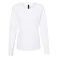 thumbnail image 1 of Hanes - Perfect-T Womenâ€™s Long Sleeve Scoopneck T-Shirt - S04LS - White - Size: XL, 1 of 3