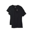 thumbnail image 1 of Hanes Perfect-T Women's V-Neck Cotton T-Shirt, Value 2-Pack Black S, 1 of 5