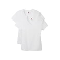 thumbnail image 1 of Hanes Perfect-T Women's V-Neck Cotton T-Shirt, Value 2-Pack White M, 1 of 5