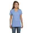 thumbnail image 1 of Hanes - Perfect-T Women’s V-Neck T-Shirt - S04V, Light Blue, XS, Pack Of 3, Tshirts for Women, 1 of 1