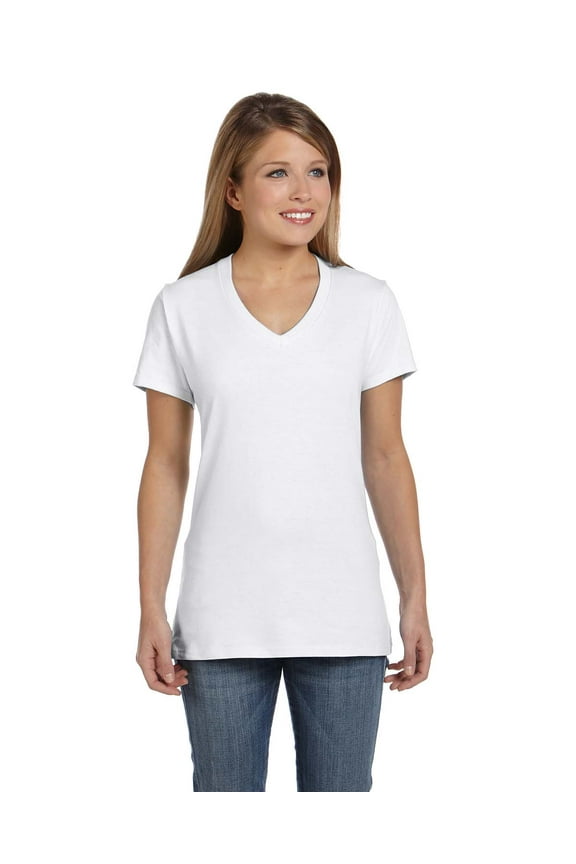 - Perfect-T Women’s V-Neck T-Shirt - S04V, White, 2X, Pack Of 5, Tshirts for Women