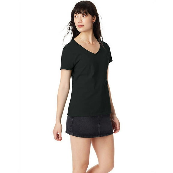 Hanes - Perfect-T Women’s V-Neck T-Shirt - S04V