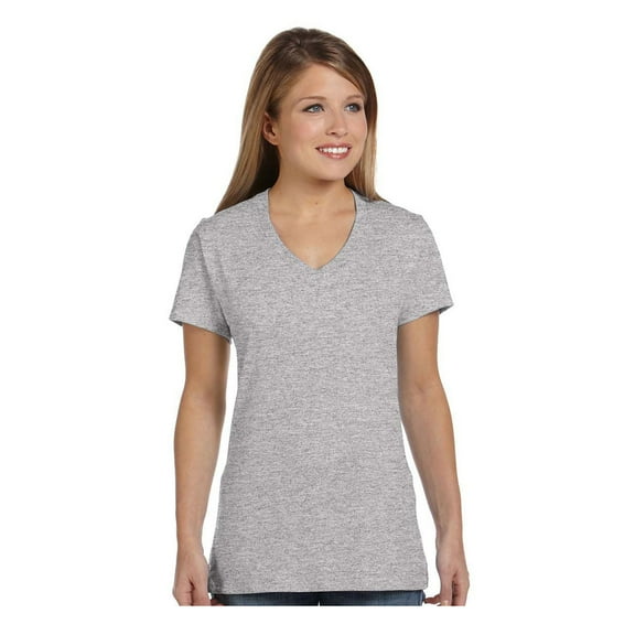 Hanes - Perfect-T Womenâ€™s V-Neck T-Shirt - S04V