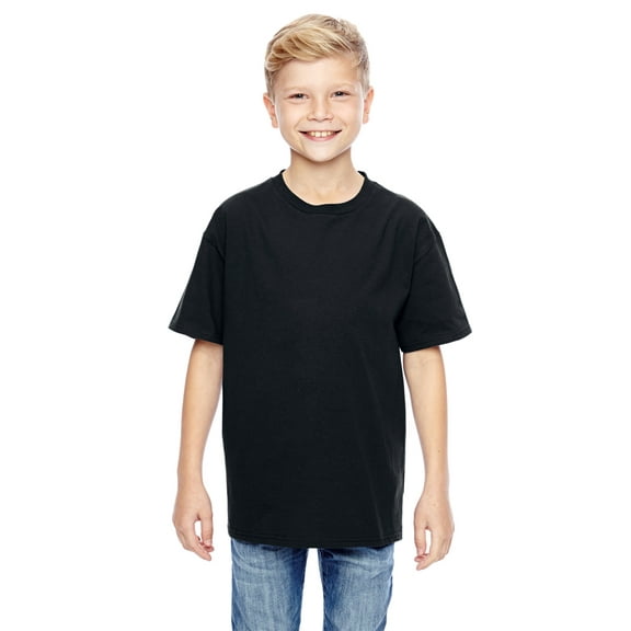 Hanes - Perfect-T Youth T-Shirt - 498Y, Black, M, Pack Of 2, Juniors T-Shirts