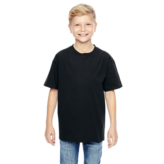 Hanes - Perfect-T Youth T-Shirt - 498Y, Black, M, Pack Of 3, Boys Athletic Shirts