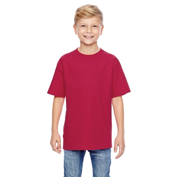 Hanes - Perfect-T Youth T-Shirt - 498Y, Deep Red, S, Pack Of 3, Hanes