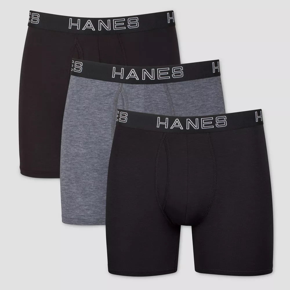 Hanes Platinum Boxer Briefs 4Pack Comfort Flex Fit Tagless Men's