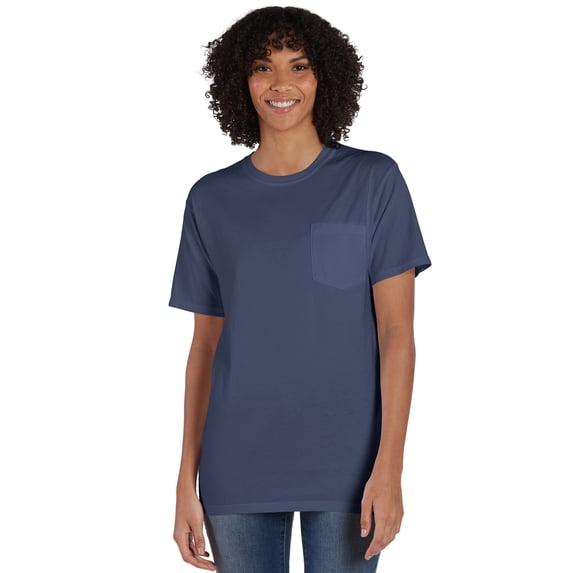 Hanes Men's and Big Men's ComfortWash Short Sleeve Pocket Tee, Up To Size 3XL