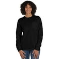 thumbnail image 1 of Hanes Pocket T-Shirt Long Sleeve Unisex Garment Dyed Tee Crewneck Cotton, 1 of 4