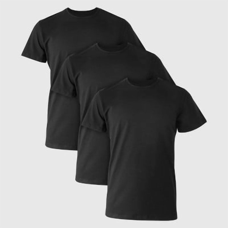 トップス VAULTROOM Hanes 3Pack Tee BLACK XL Hanes Premium Black Label Men's 3pk Crewneck Undershirt - Black XL