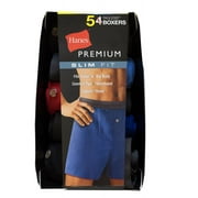 Hanes Mens Tagless Polyester Boxer Briefs, Multicolor 5 Pack