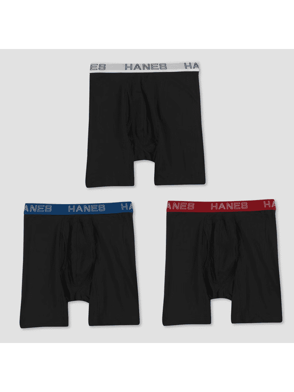 Premium Comfort Flex Fit Men's Boxer Briefs 3pk - Black, Small