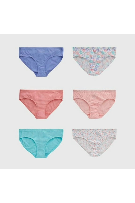 Premium Girls' 6pk Organic Cotton Comfort Hipster - Colors May Vary- (Size : 14)