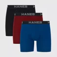 thumbnail image 1 of Hanes Premium Men's 3pk Boxer Briefs Total Support Pouch, Blue/Black/Red, 1 of 1