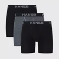 thumbnail image 1 of Hanes Premium Men's 3pk Boxer Briefs Total Support Pouch, Gray/Black, 1 of 2