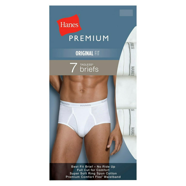 Hanes Premium Men's 7pk Classic Briefs - White - S 