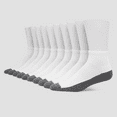thumbnail image 1 of Hanes Premium Men's Big & Tall Cool Comfort Ankle Socks 10pk - White, 12-14, 1 of 3