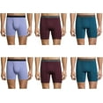 thumbnail image 1 of Hanes Premium Men's Boxer Briefs 6-Pack Cotton Modal Blend Luxury Softness FreshIQ, 1 of 5