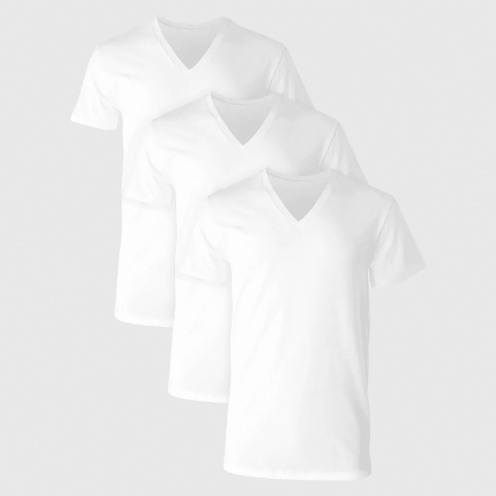 Hanes Premium Men's Comfort Fit V-Neck T-Shirt 3pk - White, X-Large ...