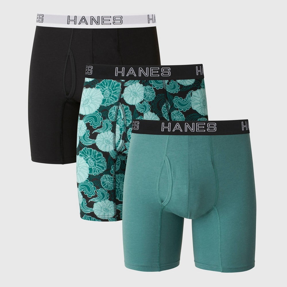 S®upreme®/Hanes Floral Hanes Premium Men's Floral Comfort Flex Fit Boxer Briefs 3pk