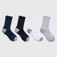 thumbnail image 1 of Hanes Moves Premium Men's Performance Crew Socks 4pk - Navy/Black/Gray 6-12, 1 of 3