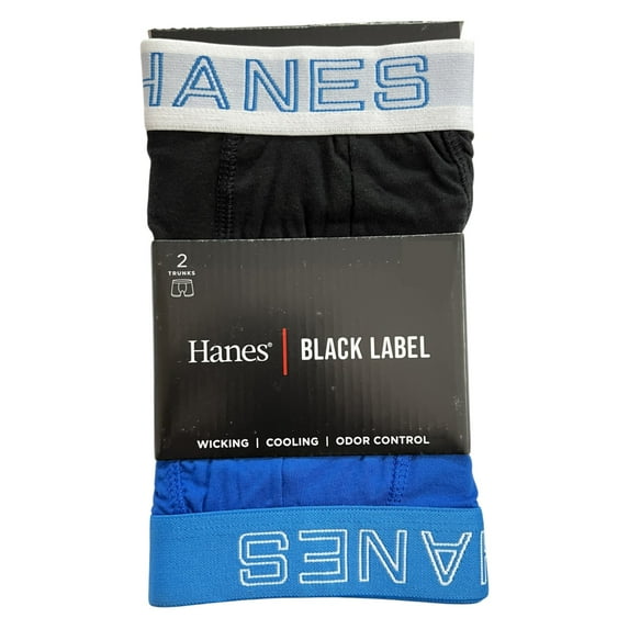 Hanes Premium Men's Trunks 2pk - Black/Blue S