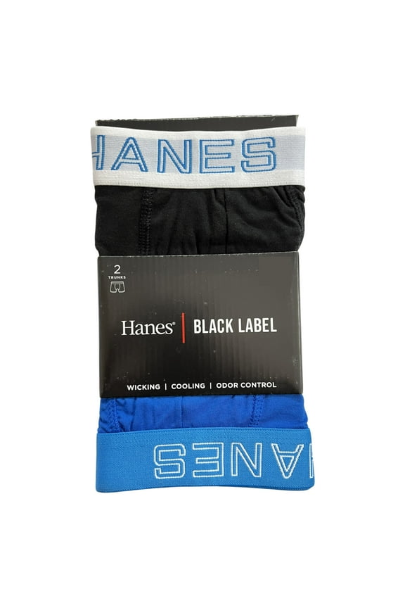 Premium Men's Trunks 2pk - Black/Blue S