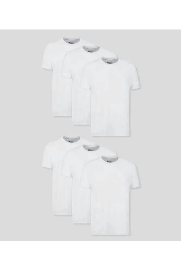 Premium Original Fit 6pk Crew Size Small White 34-36" Fresh IQ