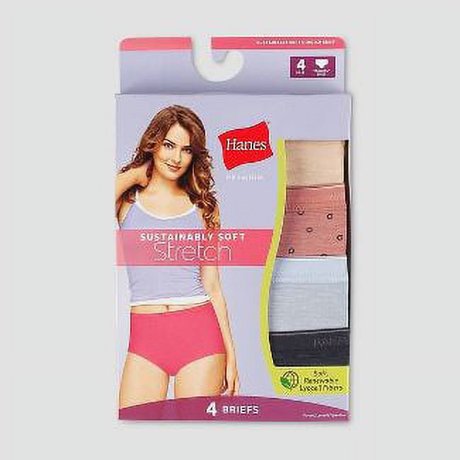 Hanes Premium Women's 4pk Sustainably Soft Briefs - (Multicolor