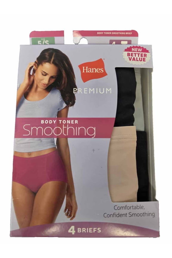 Premium Women's  Body Toner Smoothing Briefs, 4PK - ( Black, Grey, Neutrals - Small (5))