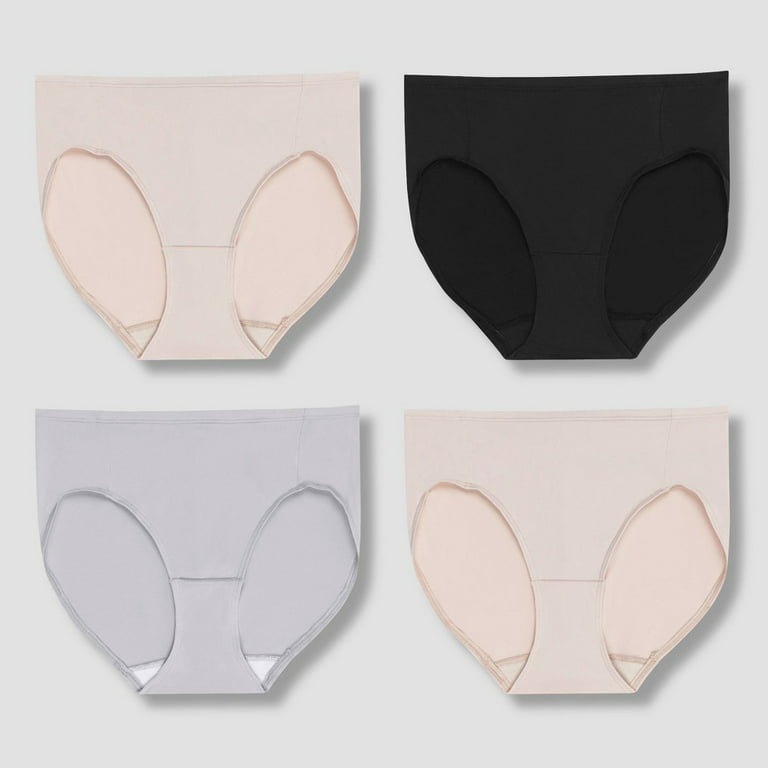 Hanes Premium Women's 4pk Tummy Control HiCut Underwear - Basic Pack Colors  May Vary S, MultiColored 