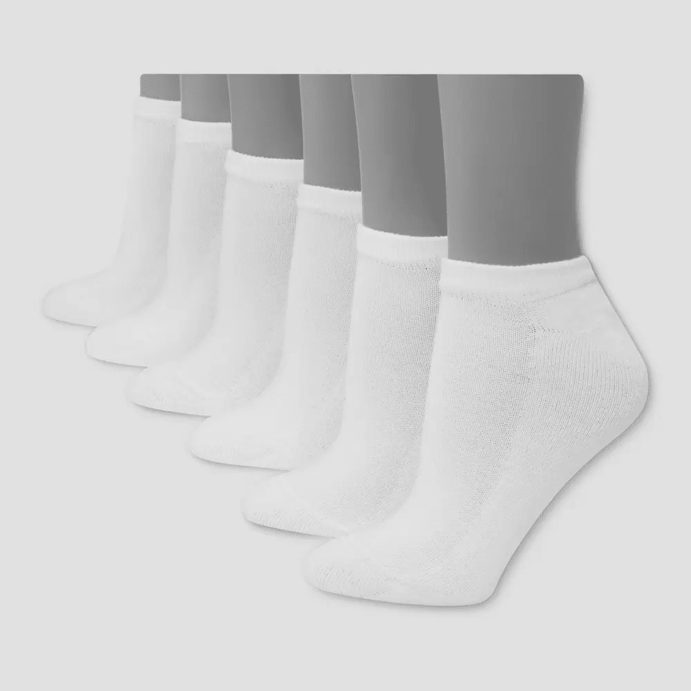 Hanes Premium Women's 6pk Cushioned No Show Socks - (White, 5-9 ...