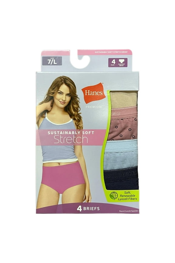 Premium Women's Sustainaby Soft Briefs Pack Of 4 Assorted Colors