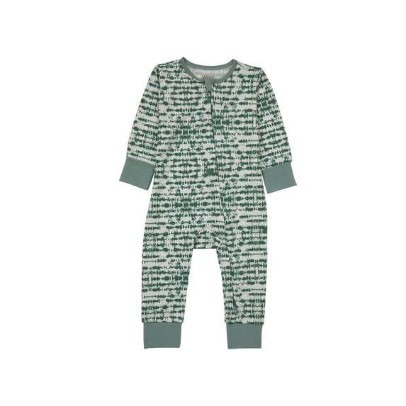 Hanes Pure Comfort Baby Long Sleeve Footless Sleep N' Play, Organic Cotton, Boys & Girls Green Print 18MTH