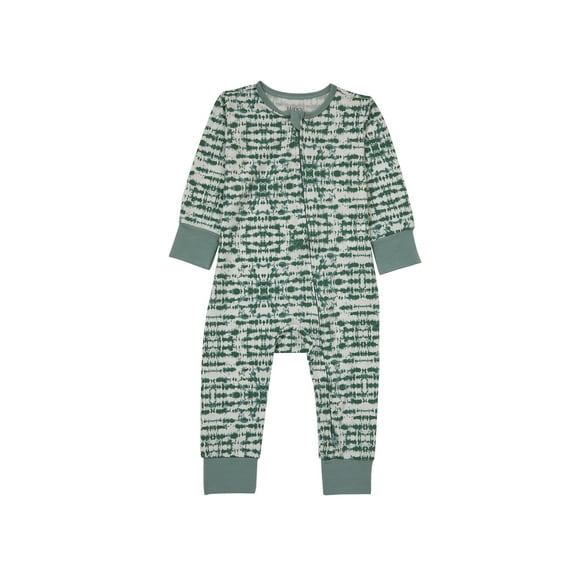 Hanes Pure Comfort Baby Long Sleeve Footless Sleep N' Play, Organic Cotton, Boys & Girls Green Print 3MTH