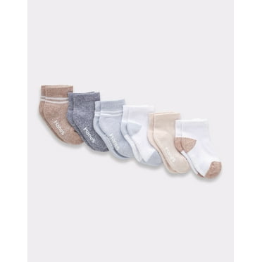 Hanes Pure Comfort Infant/Toddler Boys’ Ankle Socks, Organic Cotton, 6-Pairs Assorted 12MTH