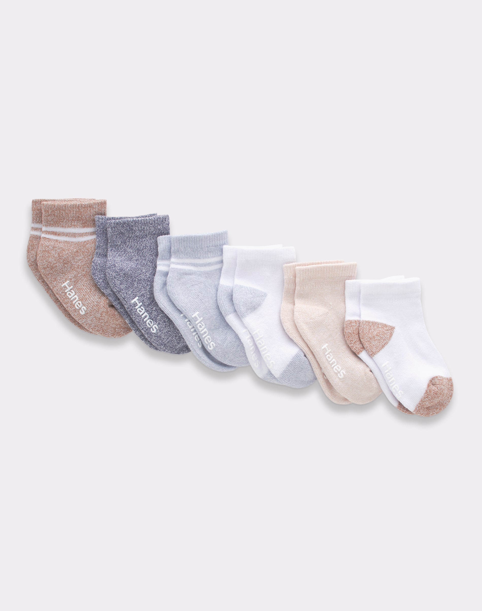 Hanes Pure Comfort Infant/Toddler Boys’ Ankle Socks, Organic Cotton, 6-Pairs Assorted 12MTH