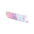 thumbnail image 1 of Hanes Pure Comfort Infant/Toddler Girls’ Ankle Socks, Organic Cotton, 6-Pairs, 1 of 5