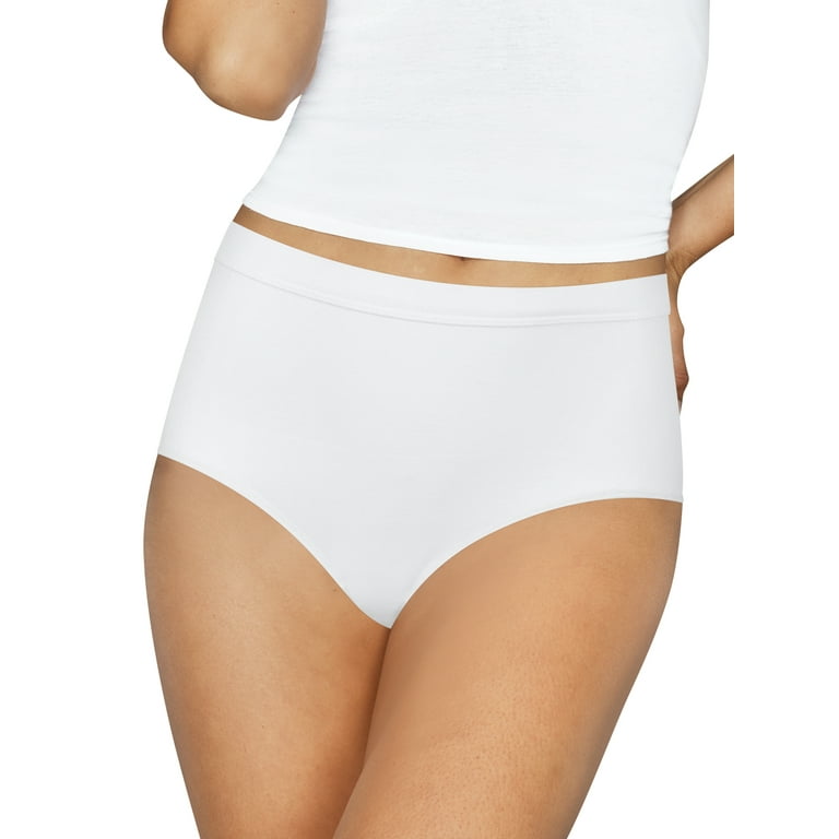Hanes Nylon Hi-Cut Panties 6-Pack Underwear Assorted Colors