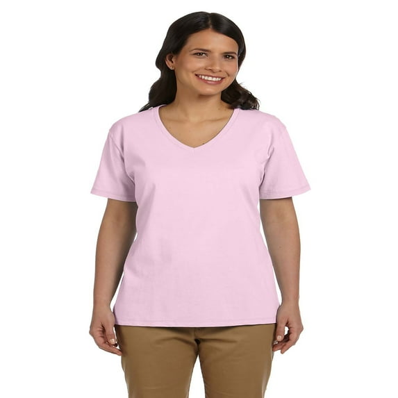 Hanes Relaxed Fit Women's ComfortSoft V-neck T-Shirt, Style 5780