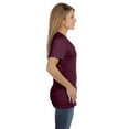thumbnail image 1 of Hanes S04V Cotton Women's Short Sleeve Nano Cotton V-Neck Tee Large Maroon - 3 Pack, 1 of 1