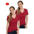 thumbnail image 1 of Hanes S04V Hanes Women'S Nano-T V-Neck T-Shirt, Pack Of 2, 1 of 1