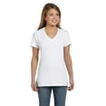 thumbnail image 1 of Hanes - Perfect-T Women’s V-Neck T-Shirt - S04V, White, XL, Pack Of 6, Tshirts for Women, 1 of 1